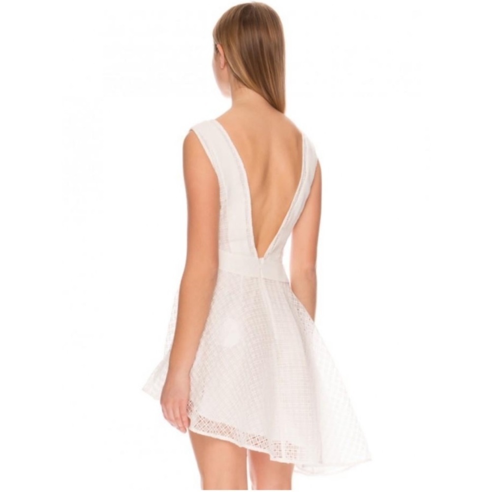 NWT Finders Keepers (Revolve Brand) Begin Lace Asymmetrical Hem Dress Small - Picture 2 of 9